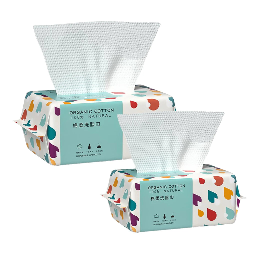 Soft Cotton Disposable Face Towels for Skincare (100 ct) Skincare Peaceful Pleasures Health and Wellness