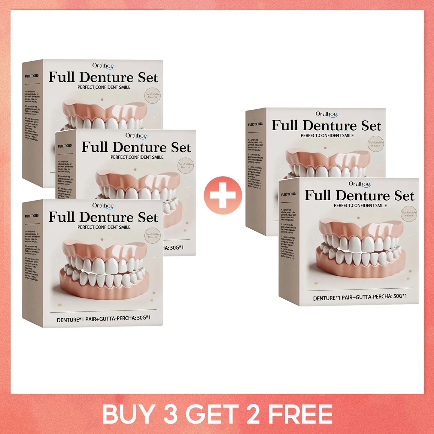 Silicone Snap-On Veneers Dentures | Cosmetic Smile Whitening Kit