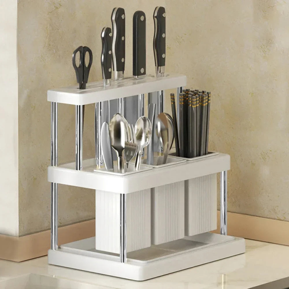 Kitchen Utensil Organizer Rack | Knife, Spoon & Fork Holder