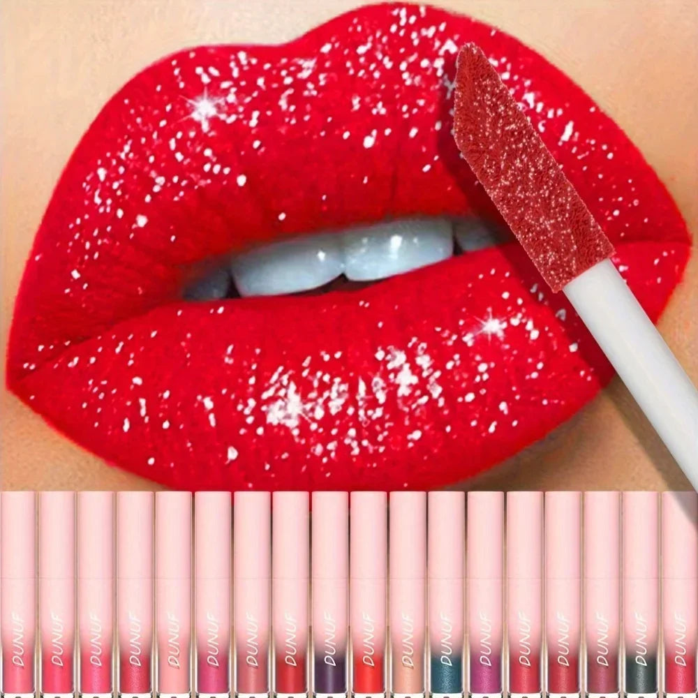 DUNUF Pearlescent Lipstick – Waterproof Long-Lasting Lip Gloss