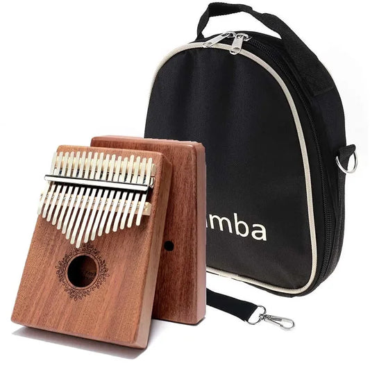 Kalimba 17 Keys Thumb Piano Wood Mahogany Mbira Body Afircan Sanza Peaceful Pleasures Health and Wellness