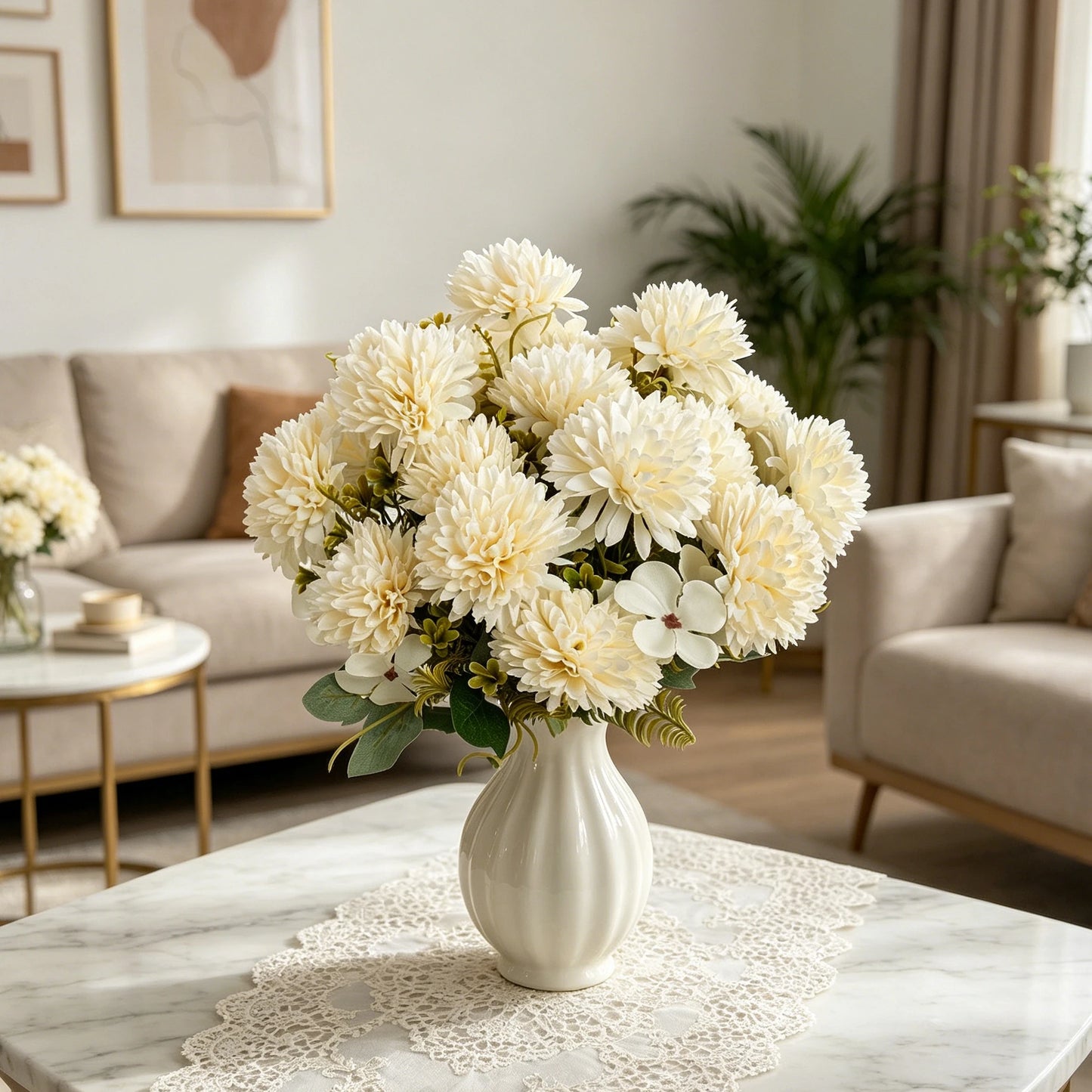 Silk Ball Chrysanthemum Artificial Flowers | Wedding & Home Décor