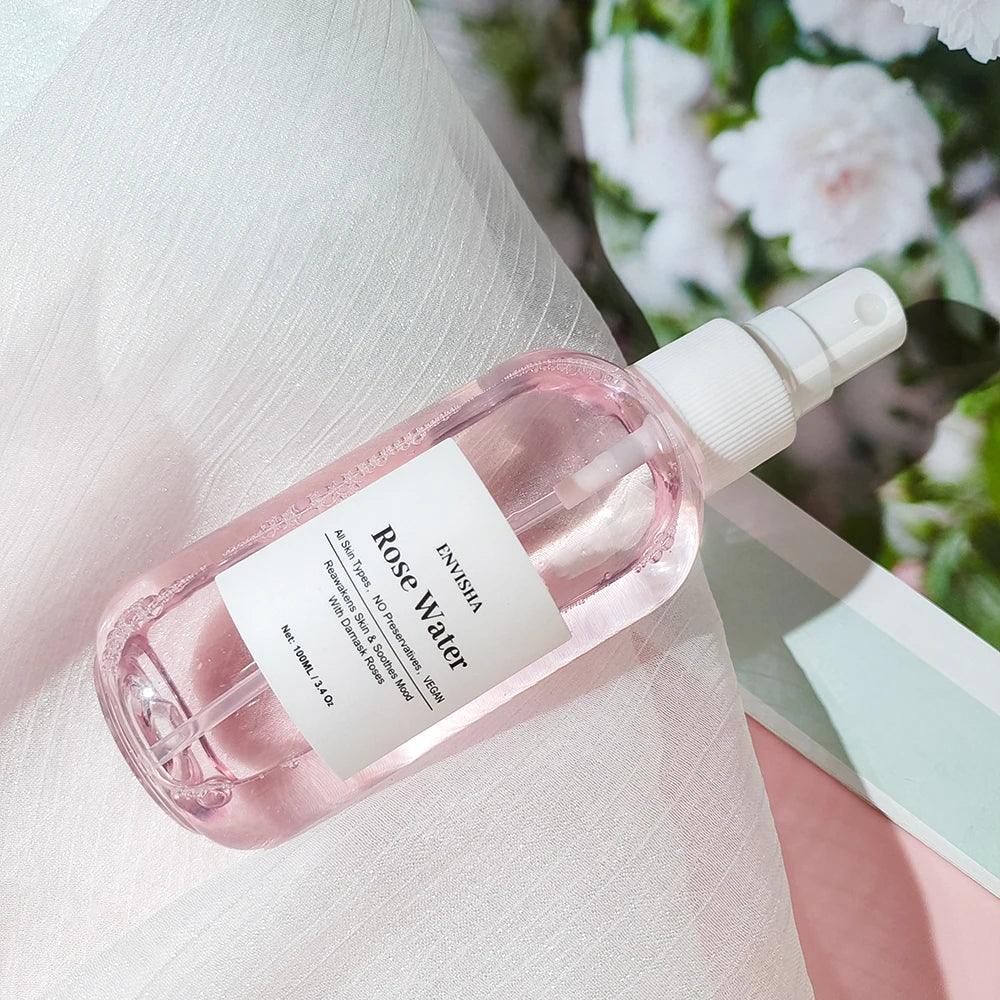 ENVISHA Rose Water Facial Toner – Hydrating & Pore-Minimizing Serum Peaceful Pleasures Health and Wellness
