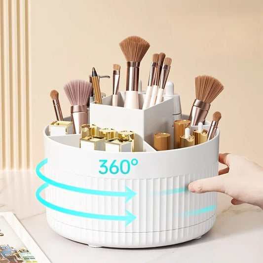 360° Rotating Makeup Organizer & Brush Holder | RUNTOIN Makeup Organizer Peaceful Pleasures Health and Wellness