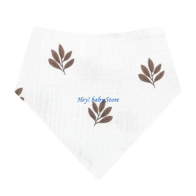 Floral Print Baby Bib | Soft Cotton Drooling Burp Cloth Newborn