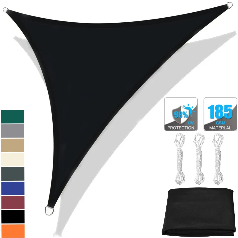 Triangle Sun Shade Sail – Waterproof UV Canopy for Patio & Pool
