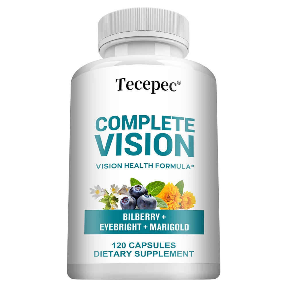 Eye Vitamin Supplement - Lutein Zeaxanthin Bilberry Eyebright, Supports Macular Health, Dry Eyes, Eye Strain & Night Vision Peaceful Pleasures Health and Wellness 120count-1 bottle