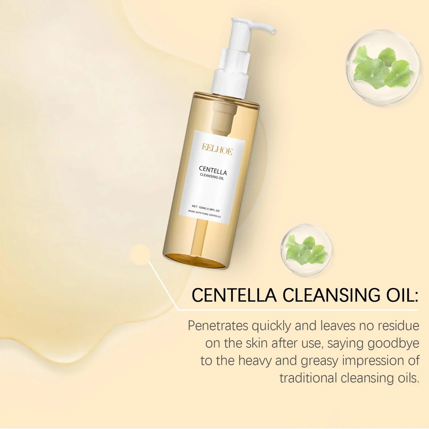 Centella Asiatica Makeup Remover Oil – Face, Eye & Lip