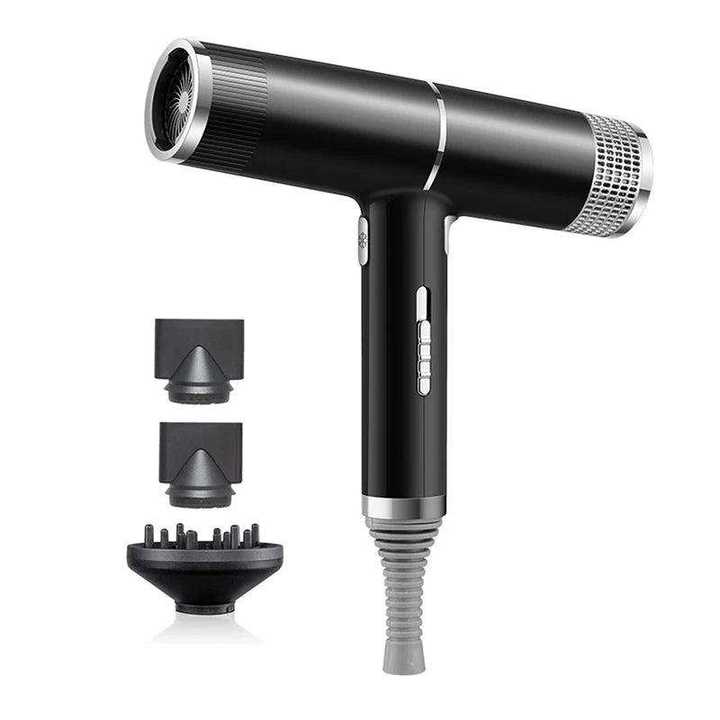 Custom Color & Logo Motor Hair Dryer Set Electric Power Hair Diffuser Dryer Professional Salon Use Hair Dryer Peaceful Pleasures Health and Wellness black 100V-240V US Plug