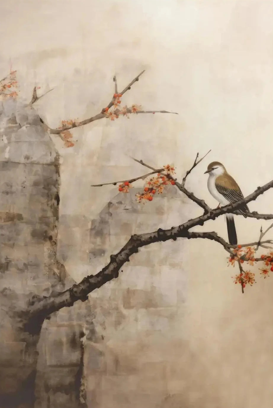 Modern Chinese Minimalist Zen Zen Peaceful Landscape Art Poster Canvas Printing Living Room Bedroom Home Decoration Frameless Peaceful Pleasures Health and Wellness 4 40x60cm Unframed