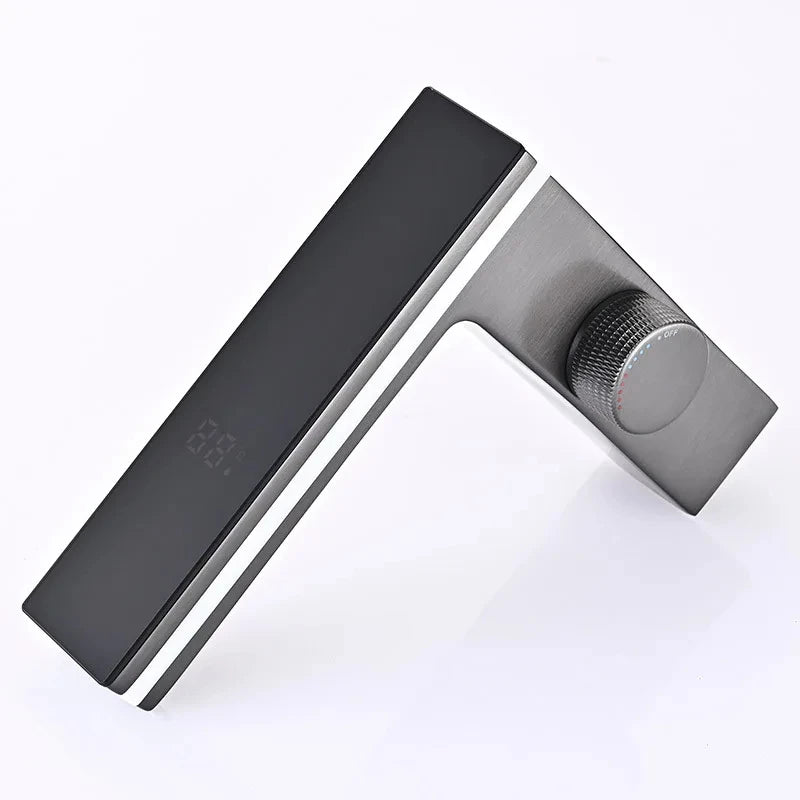 LED Digital Display Brass Basin Faucet | Hot & Cold Mixer Tap