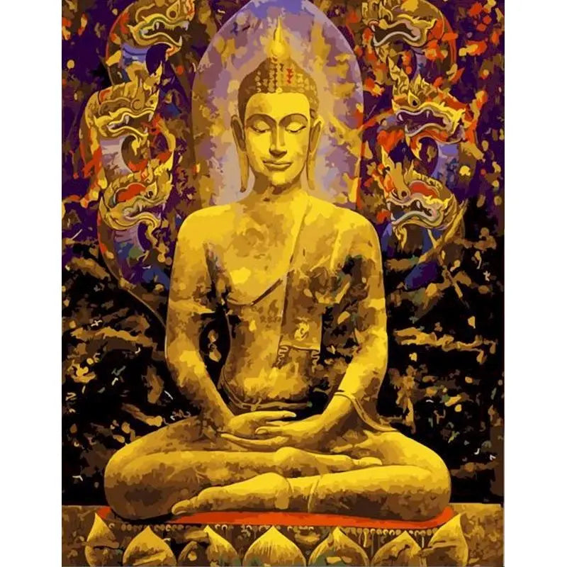 GATYZTORY Painting By Numbers Coloring By Numbers Buddha Canvas Painting For Adults Personalized Gift Handmade Diy Set Artwork Peaceful Pleasures Health and Wellness 99-6 20x30cm Unframed