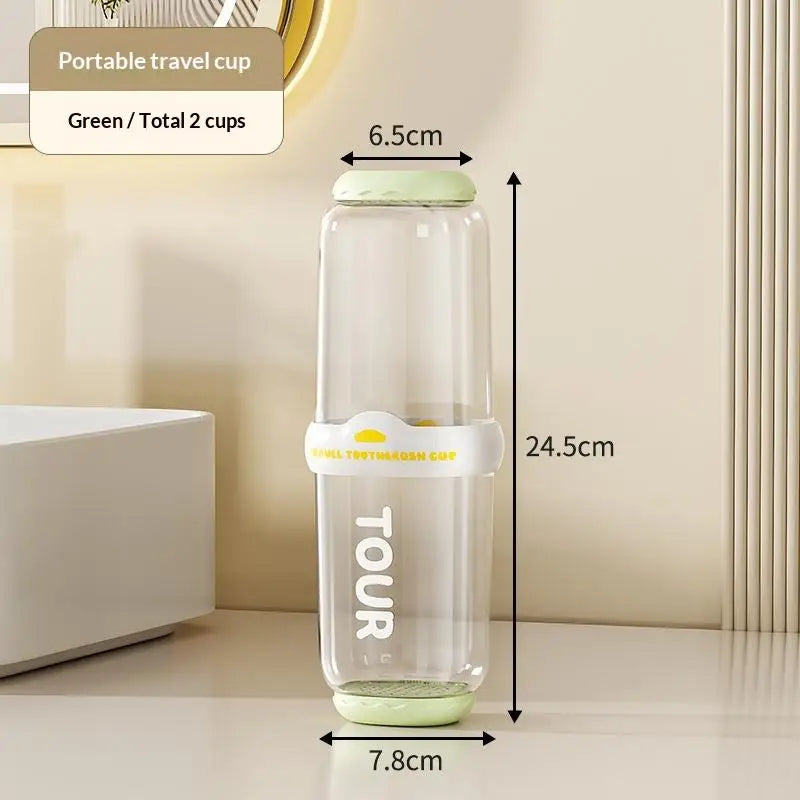 Portable Travel Toothbrush Cup & Storage Organizer Set