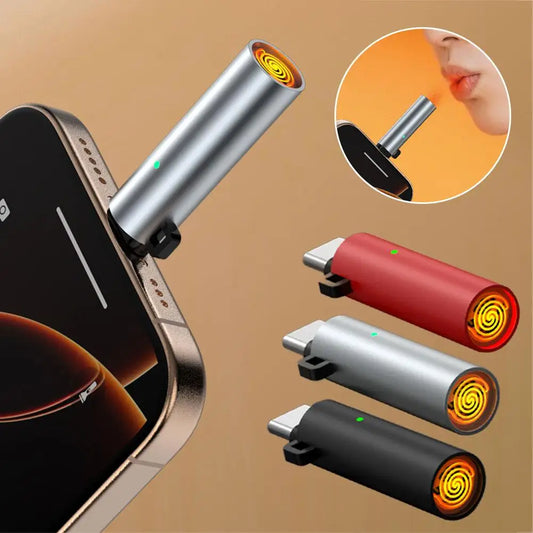 USB-C Flameless Mini Lighter | Blow-to-Ignite & Auto Shut-Off Flameless USB Lighter Peaceful Pleasures Health and Wellness