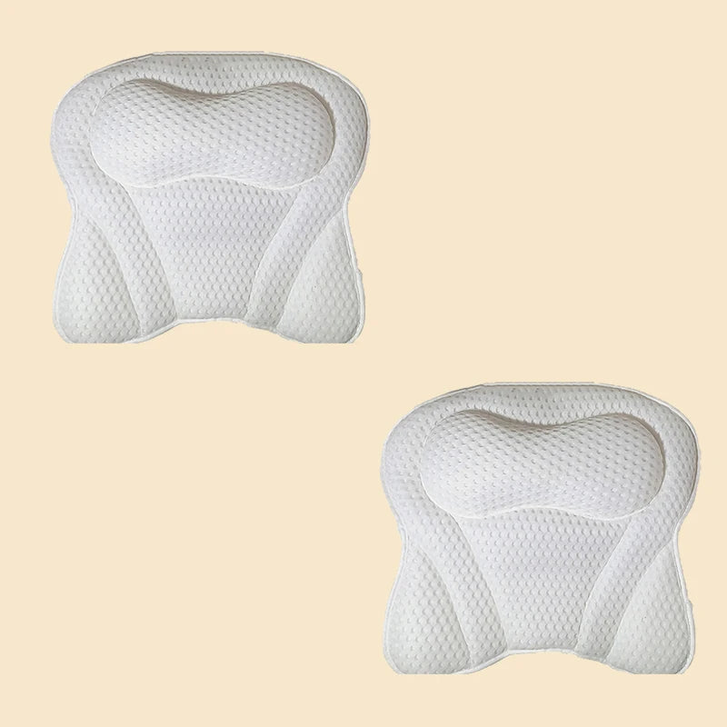 Bathtub suction cup pillow, mesh butterfly bathtub pillow, suitable for after-work bath, soft fabric, relaxing and comfortable Peaceful Pleasures Health and Wellness 2 White