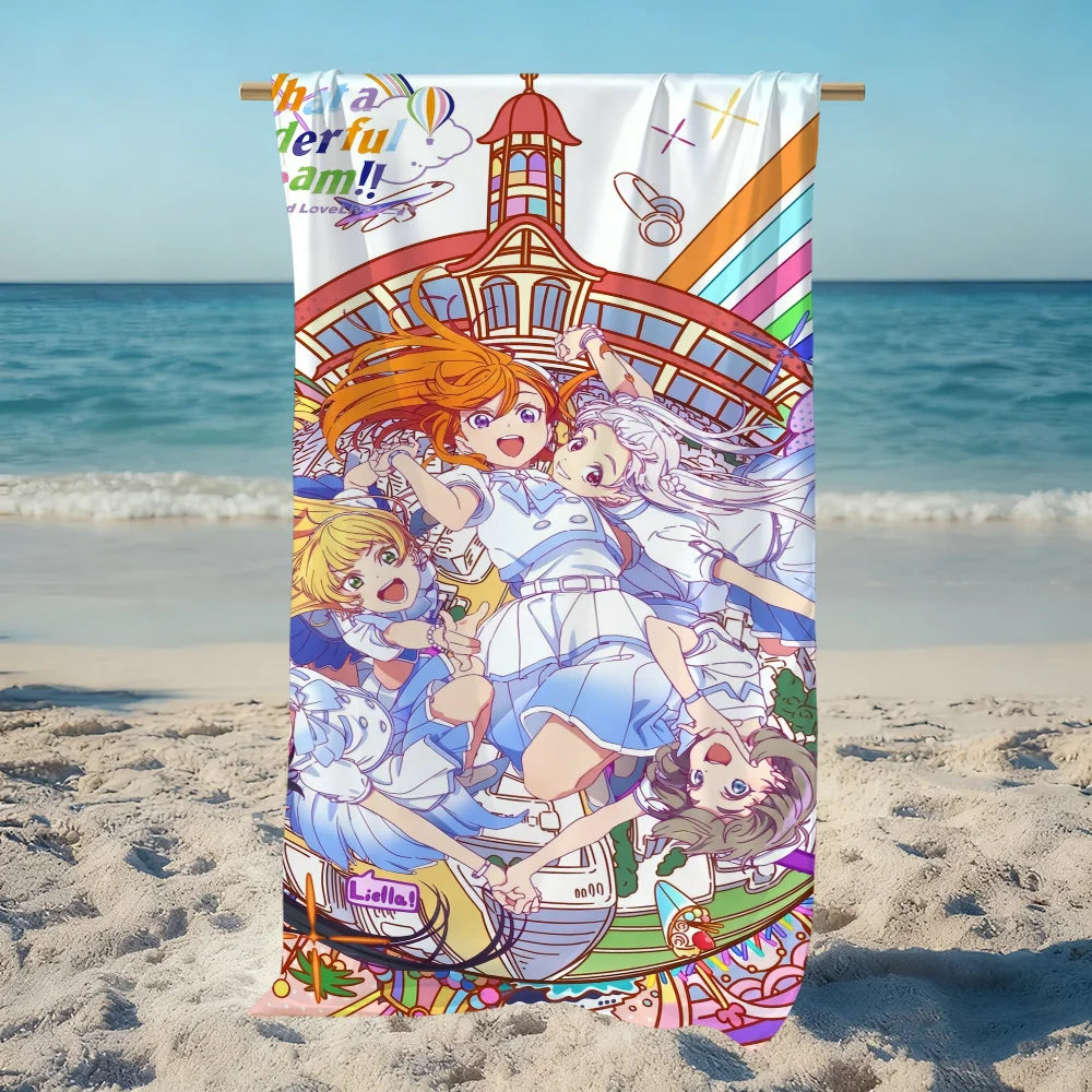 Anime Quick-Dry Beach Towel | Soft Microfiber Pool & Travel Quick-Dry Beach Towel Peaceful Pleasures Health and Wellness
