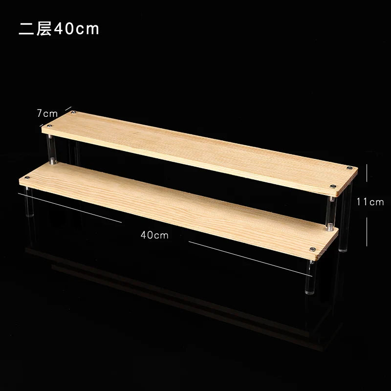 Wooden Multi-Layer Step Display Stand for Figures & Blind Box