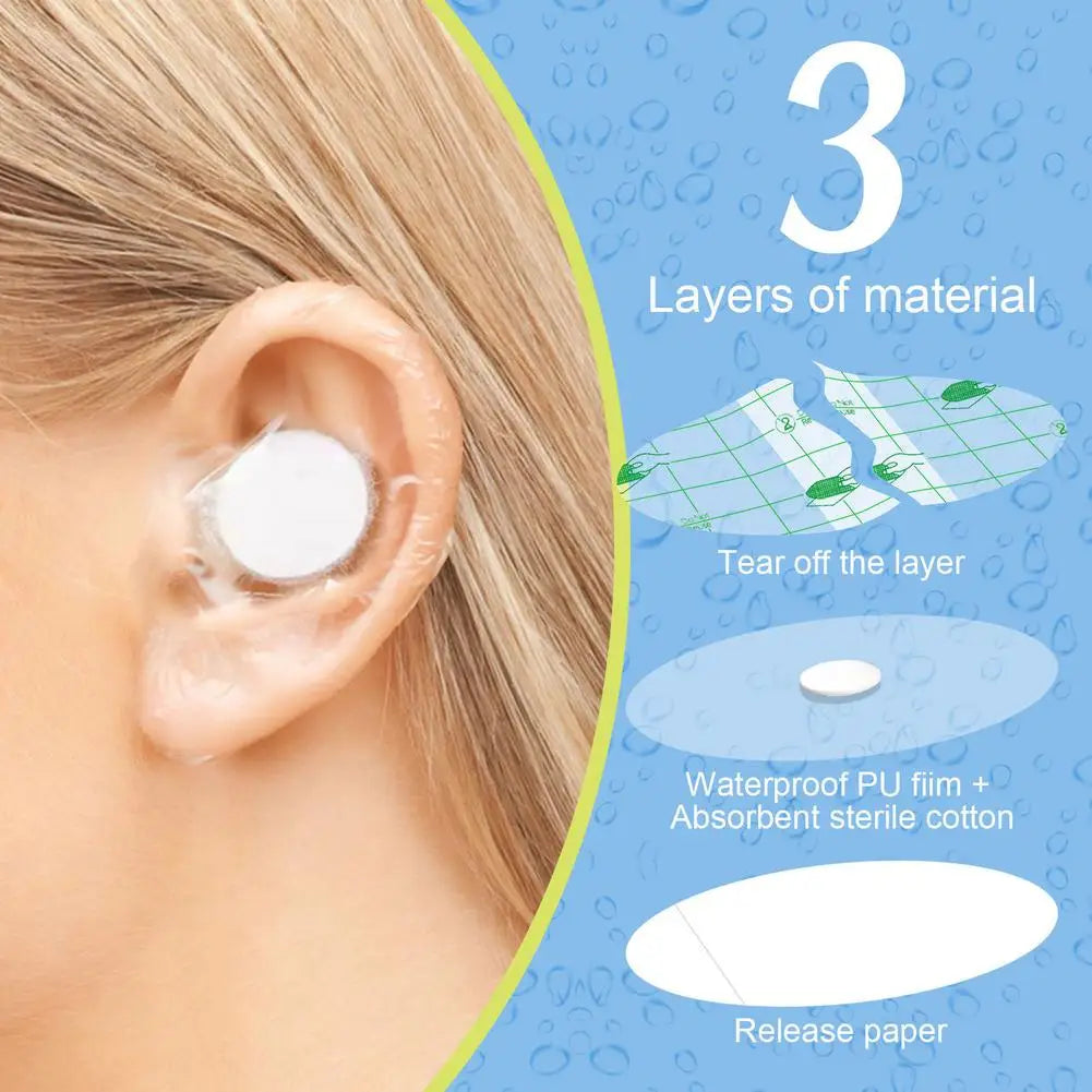 Waterproof Ear Covers for Swimming & Shower (60 Pack) Ear Care Peaceful Pleasures Health and Wellness