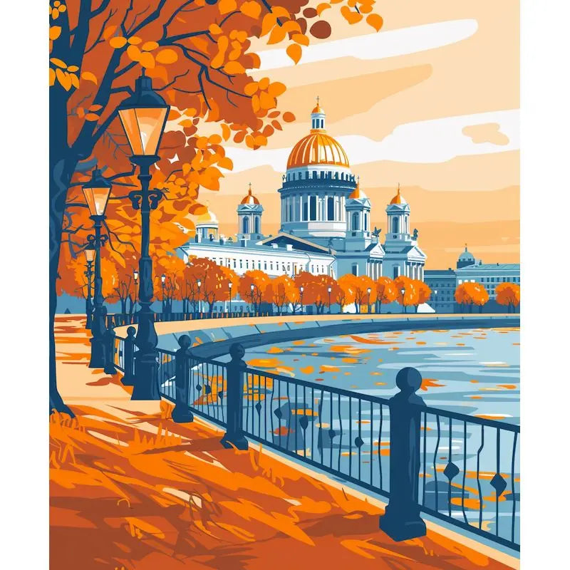 GATYZTORY Autumn Landscape Paint by Numbers Kit 40x50cm