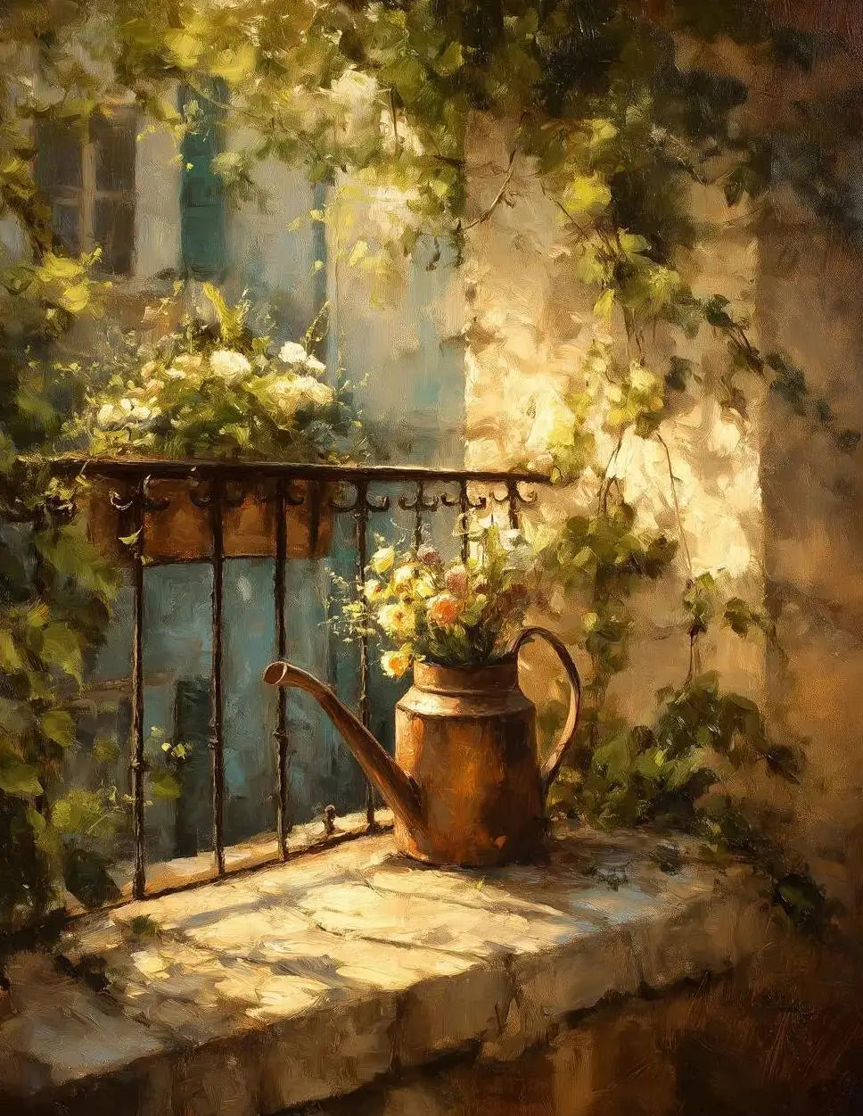 Rural Retro Garden Farm Wooden House Still Life Painting Art Poster Canvas Printing Living Room Sofa Background Wall Deco Peaceful Pleasures Health and Wellness 8 20x30cm Unframed