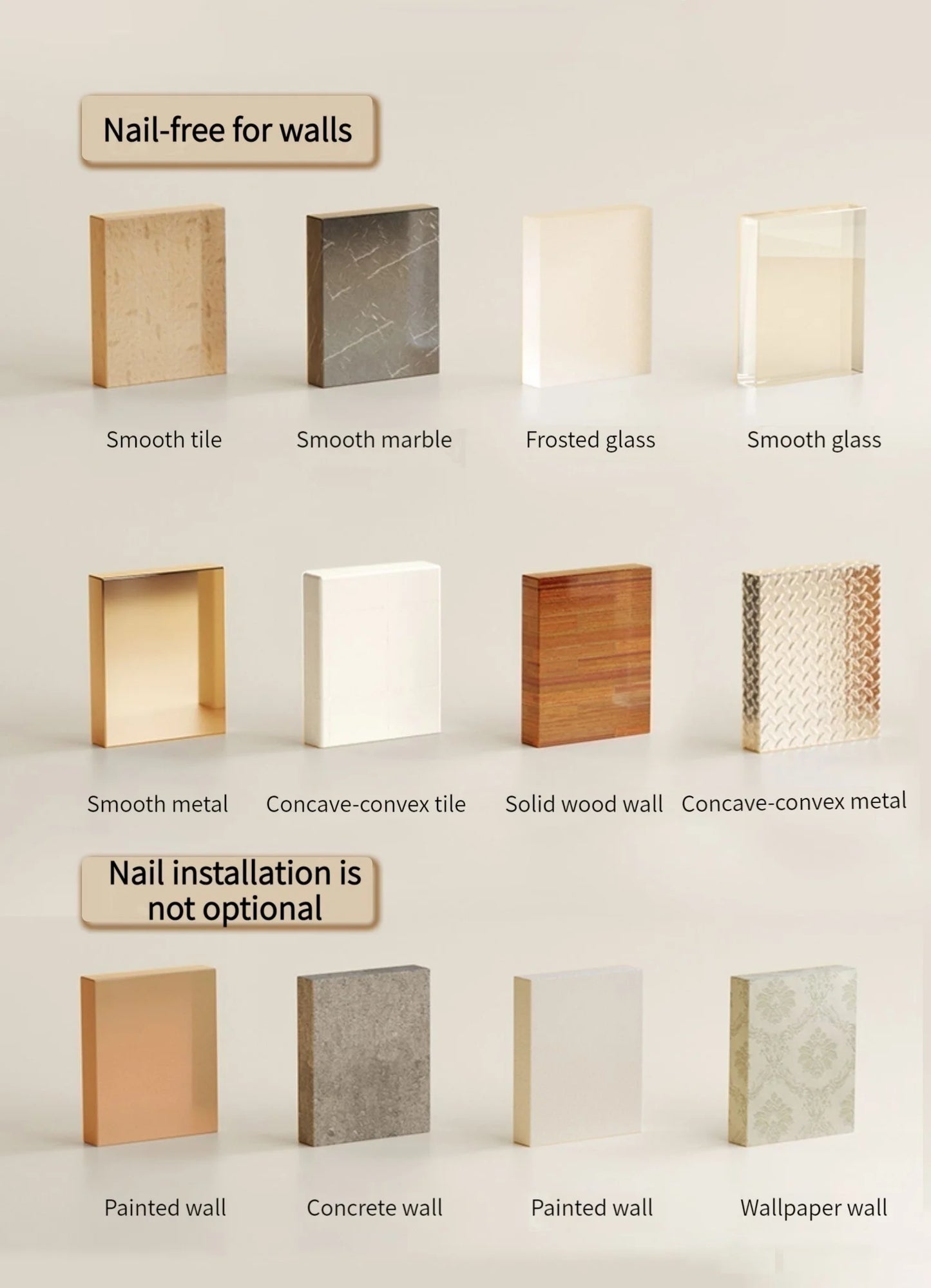 No-Drill Aluminum Corner Shower Shelf with Towel Bar