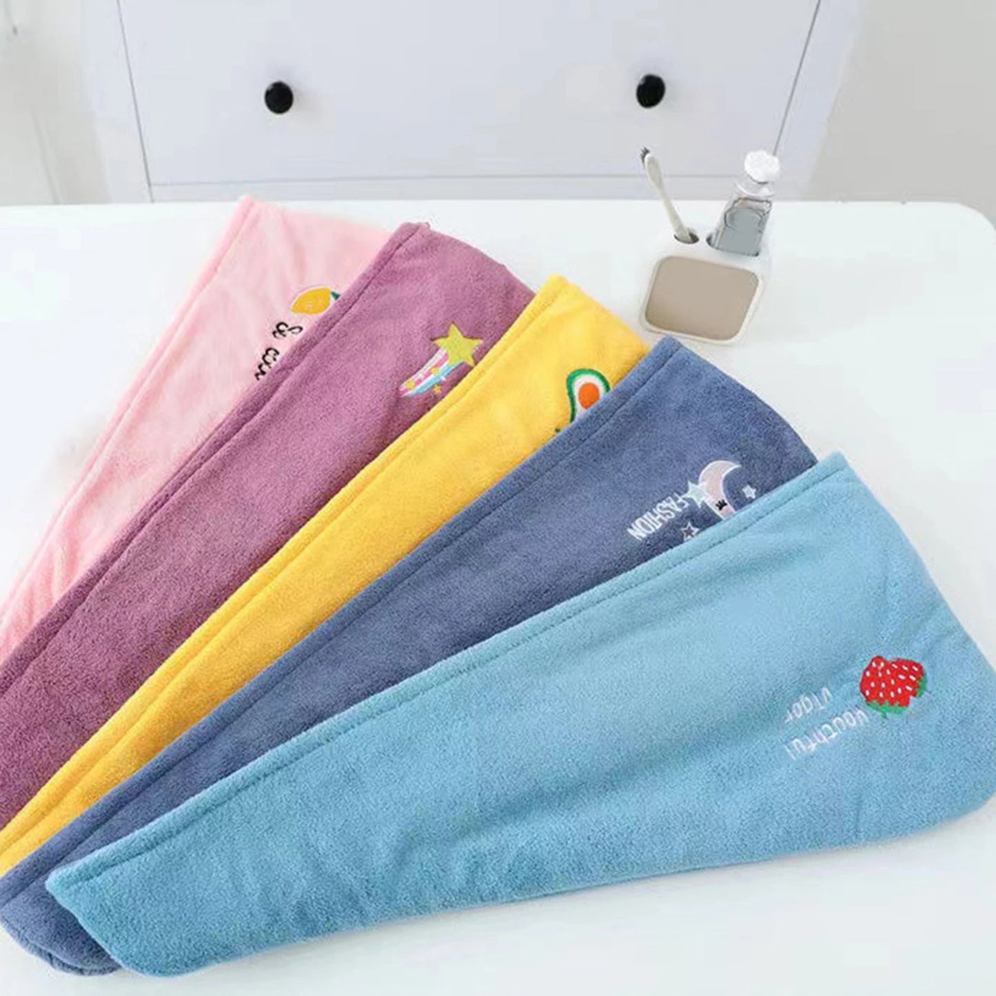 Coral Fleece Ladies Hair Towel Washable Hair Turban Wrap Drying Head Towels for Children and Women Wet Hair Peaceful Pleasures Health and Wellness