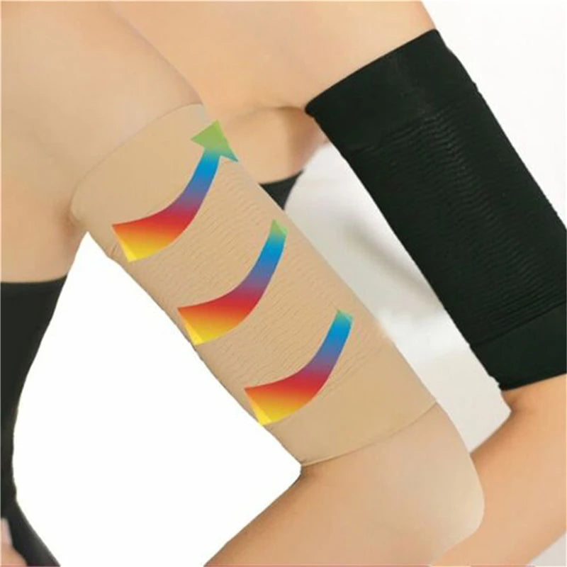 Women Elastic Compression Arm Shaping Sleeves Slimming Arm Shaperwear Weight Loss Elbow Massager Arm Wraps Peaceful Pleasures Health and Wellness