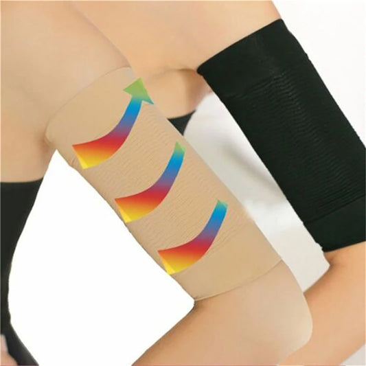 Women Elastic Compression Arm Shaping Sleeves Slimming Arm Shaperwear Weight Loss Elbow Massager Arm Wraps Peaceful Pleasures Health and Wellness