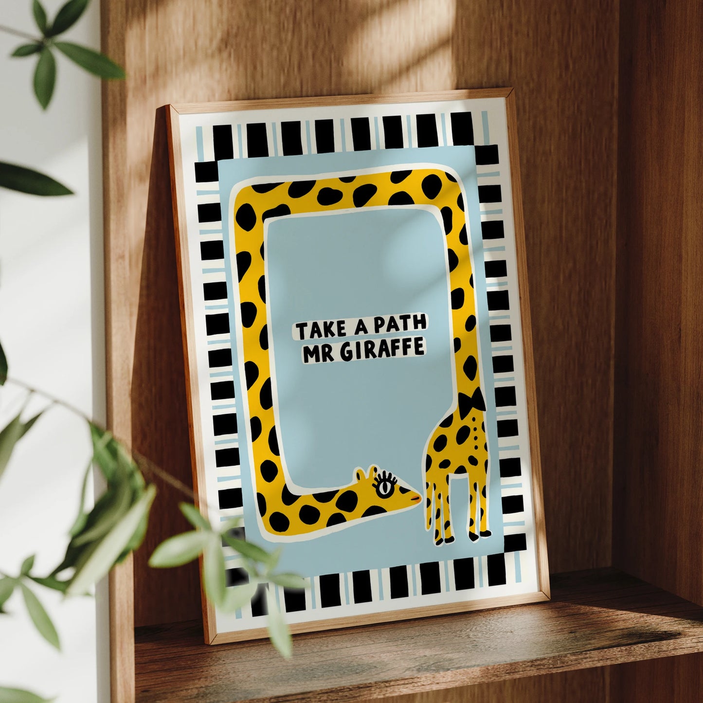 Funny Crocodile & Giraffe Canvas Wall Art | Kids Room Decor