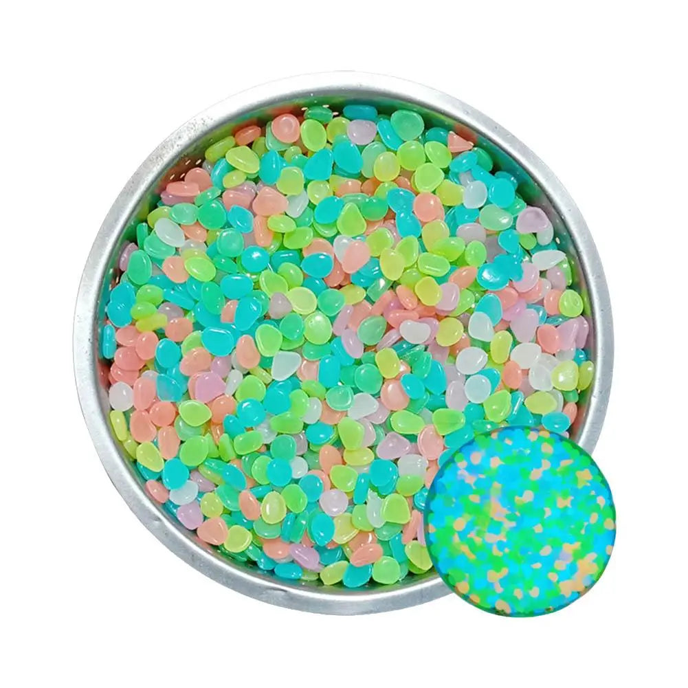 50Pcs Luminous Stones for Fish Tank and Lawn Decoration Peaceful Pleasures Health and Wellness