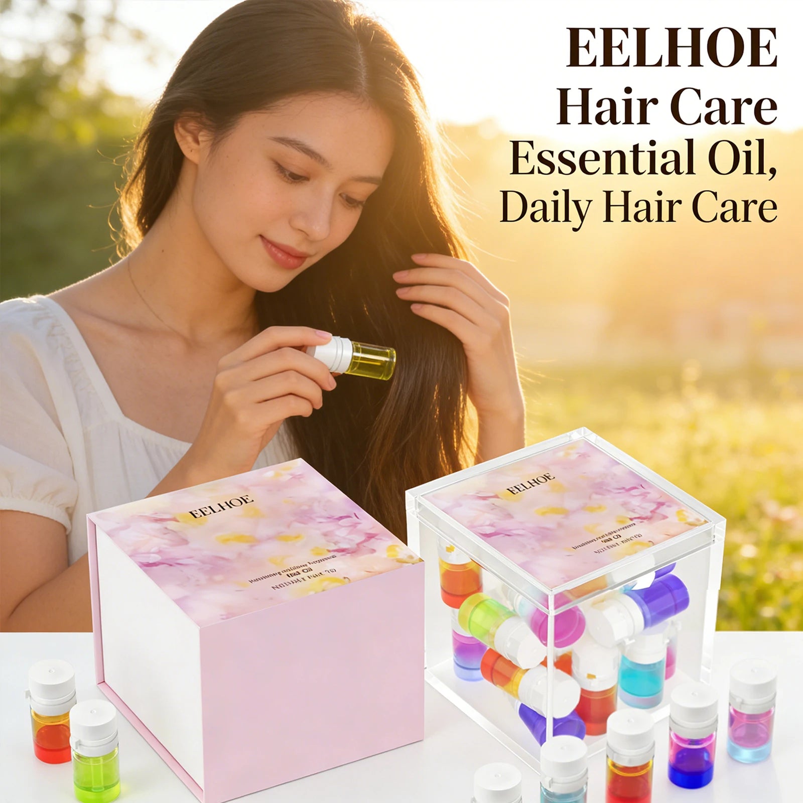 EELHOE Hair Care Essential Oil – Anti-Frizz Moisturizing Conditioner Hair Care Essential Oil Peaceful Pleasures Health and Wellness