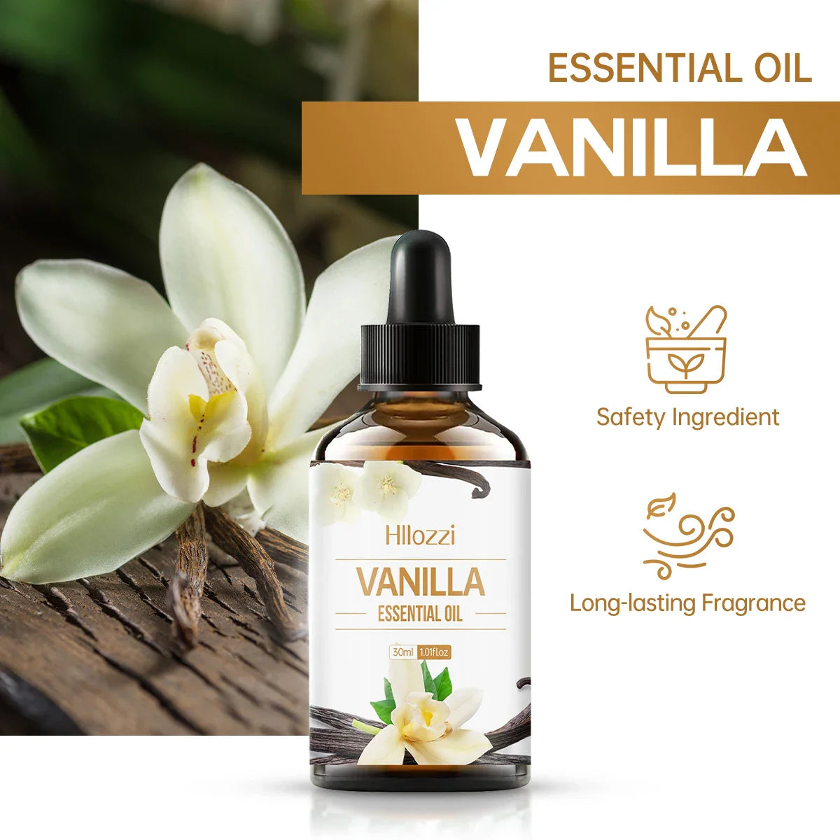 Vanilla Essential Oil – Hydrating Aromatherapy Skin Care 30–100ml