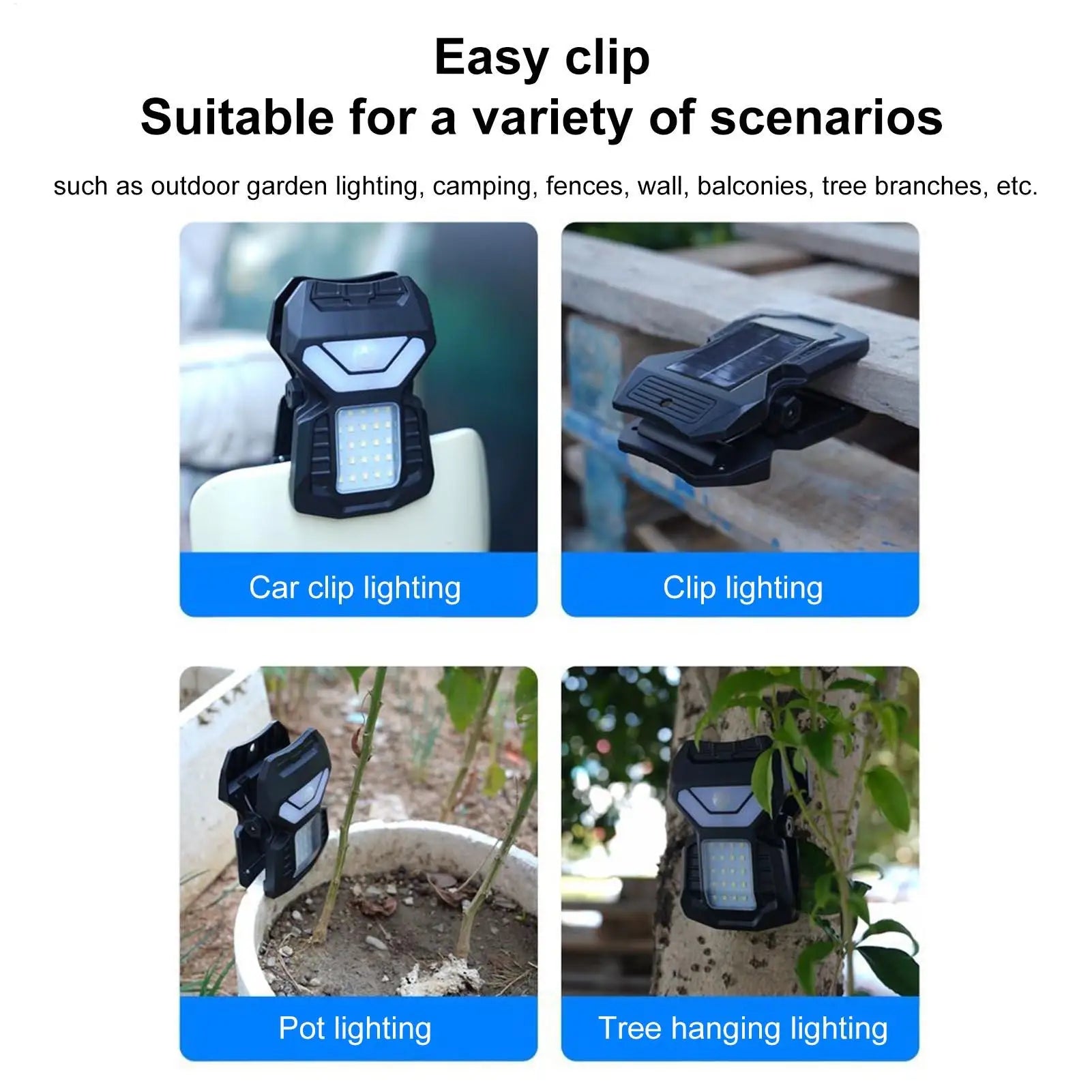 Clip on Solar Lights Outdoor Solar Powered Clip on Security Lights Lamp with 3 Modes for Farm Gutter Deck Pathway Stairs Peaceful Pleasures Health and Wellness