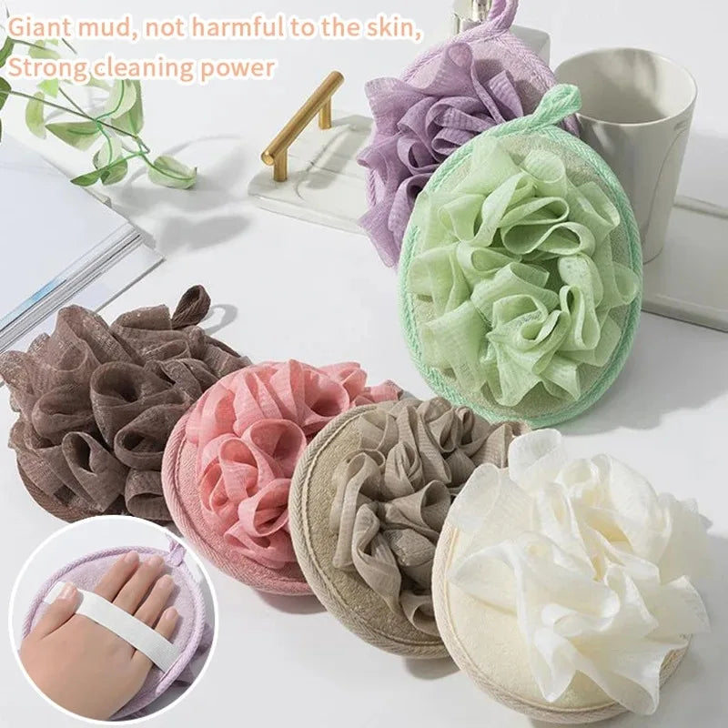 Soft Foaming Bath Scrubber Ball & Body Wipe – 1 or 2 Pack