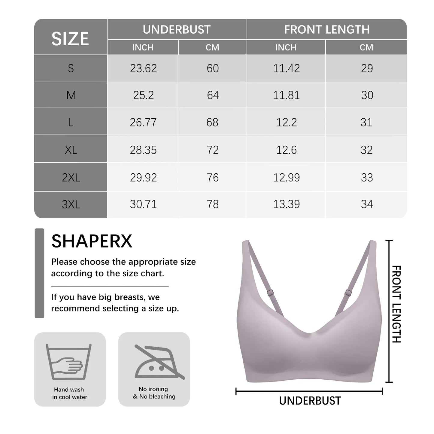 Seamless Deep V Wire-Free Push Up Bra | Breathable Lift Bra