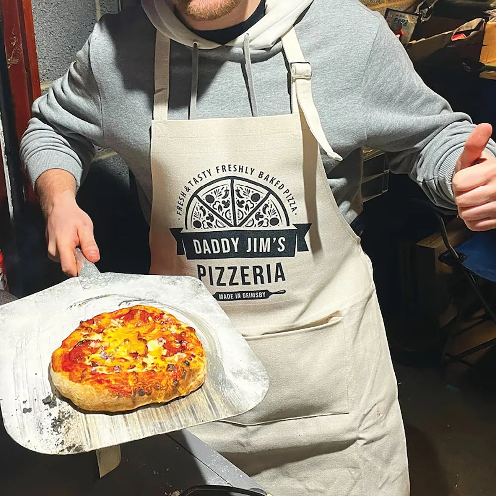 Custom Pizzeria Apron Men's Aprons Pizza Oven Gifts Father's Day Gifts Child Adult BBQ Kitchen Decor Baking Cooking Supplies Peaceful Pleasures Health and Wellness