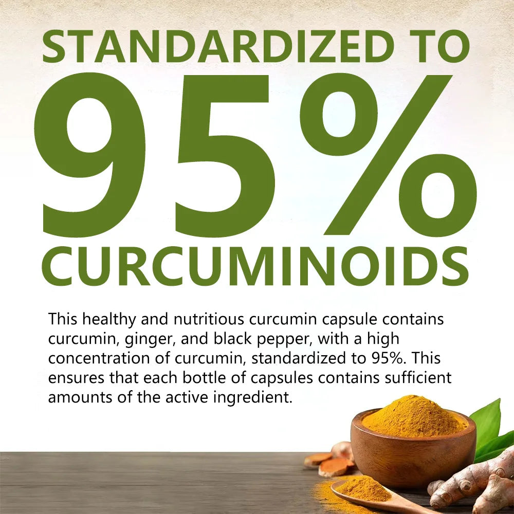 Turmeric Curcumin with Black Pepper,with 95% Curcuminoids,Extra Strength Turmeric,Enhanced Absorption,Joint Support Supplement Peaceful Pleasures Health and Wellness