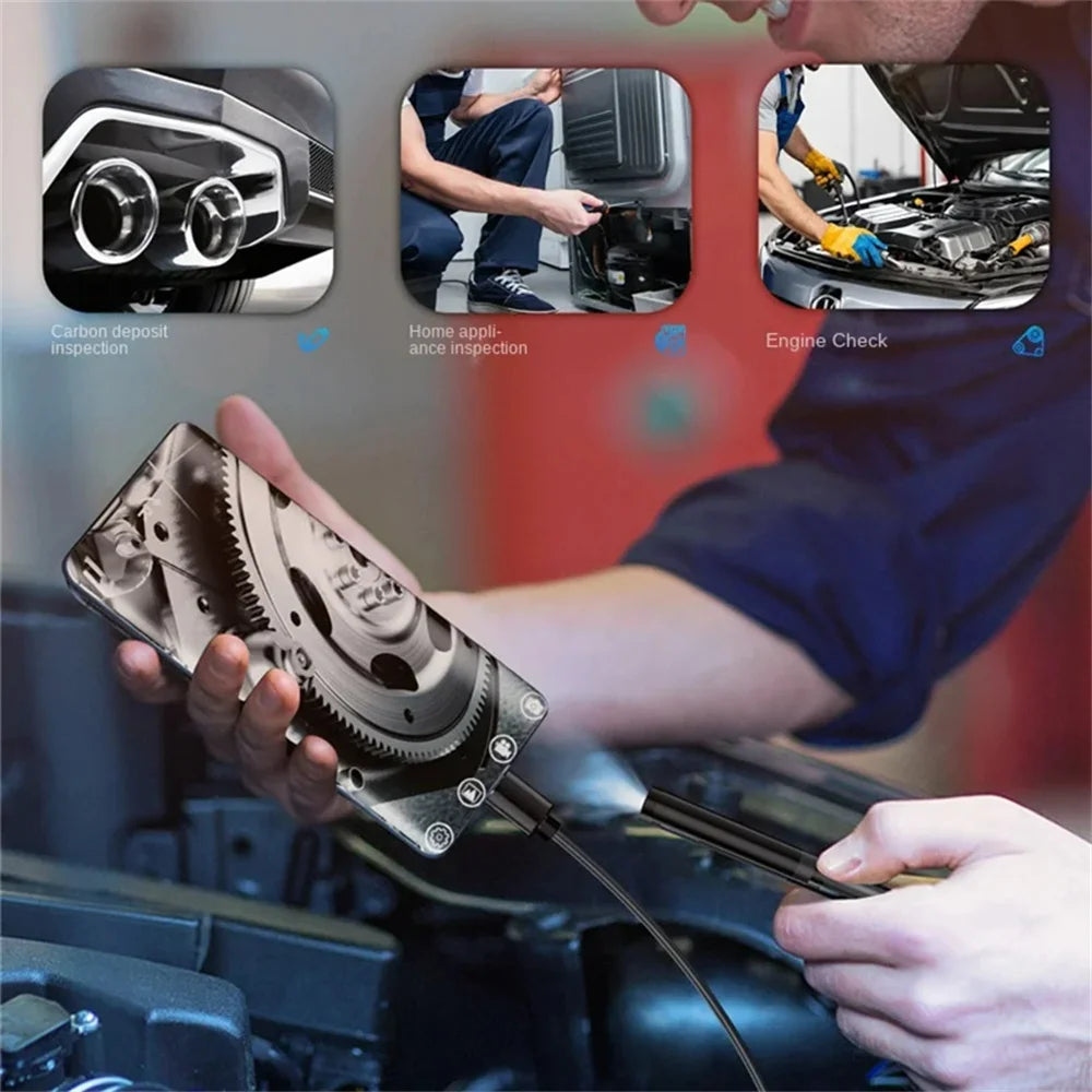 7mm Type-C Endoscope Camera IP67 | 6 LED Flexible Borescope