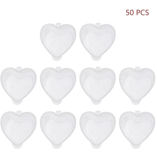 50-Pack Heart Shaped Clear Dessert Cups with Lids | 20ml Disposable Dessert Cups Peaceful Pleasures Health and Wellness 50PCS