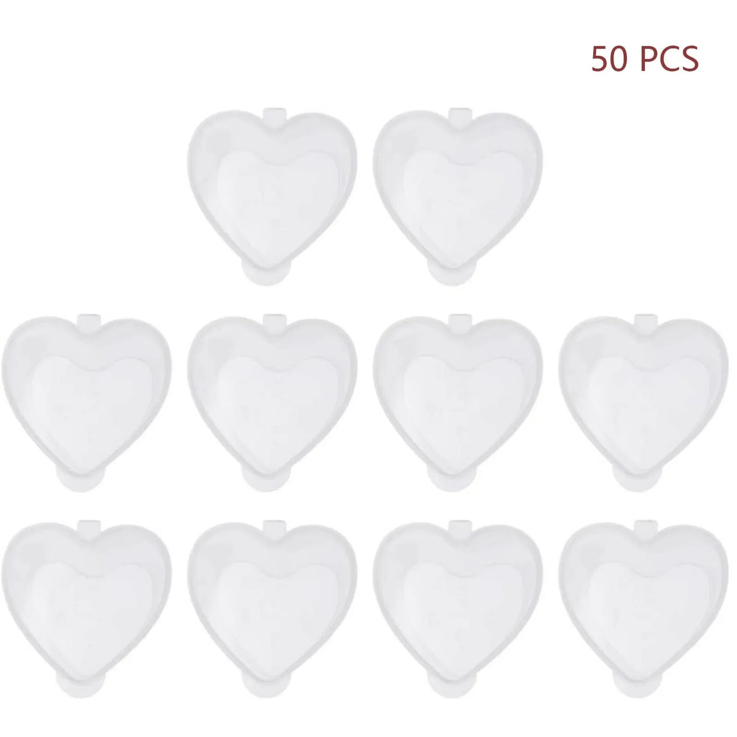 50-Pack Heart Shaped Clear Dessert Cups with Lids – 20ml