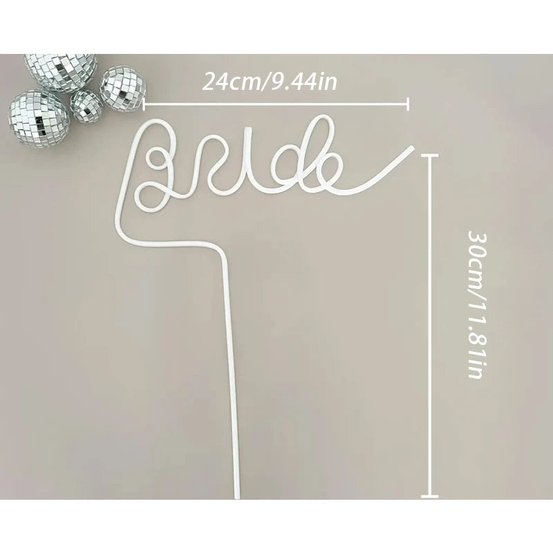 11pc Bride Reusable Straws | Bachelorette Bridal Shower Party
