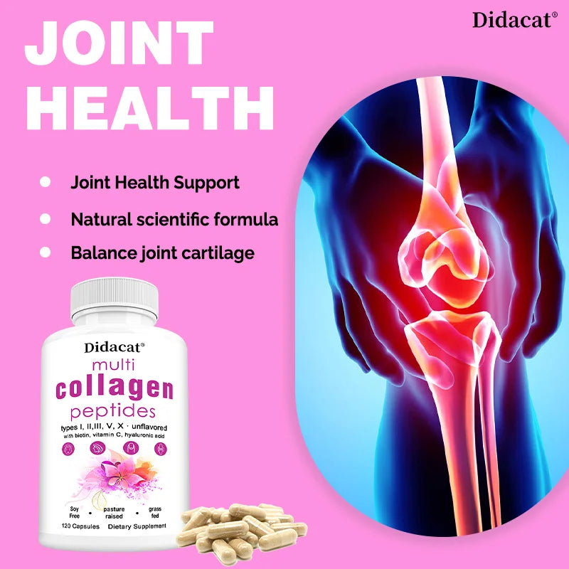 Multi-collagen Peptides - Anti-aging, Brightening Skin Tone, Firming Skin, Hair, Nail, Skin, and Joint Health Supplements Peaceful Pleasures Health and Wellness