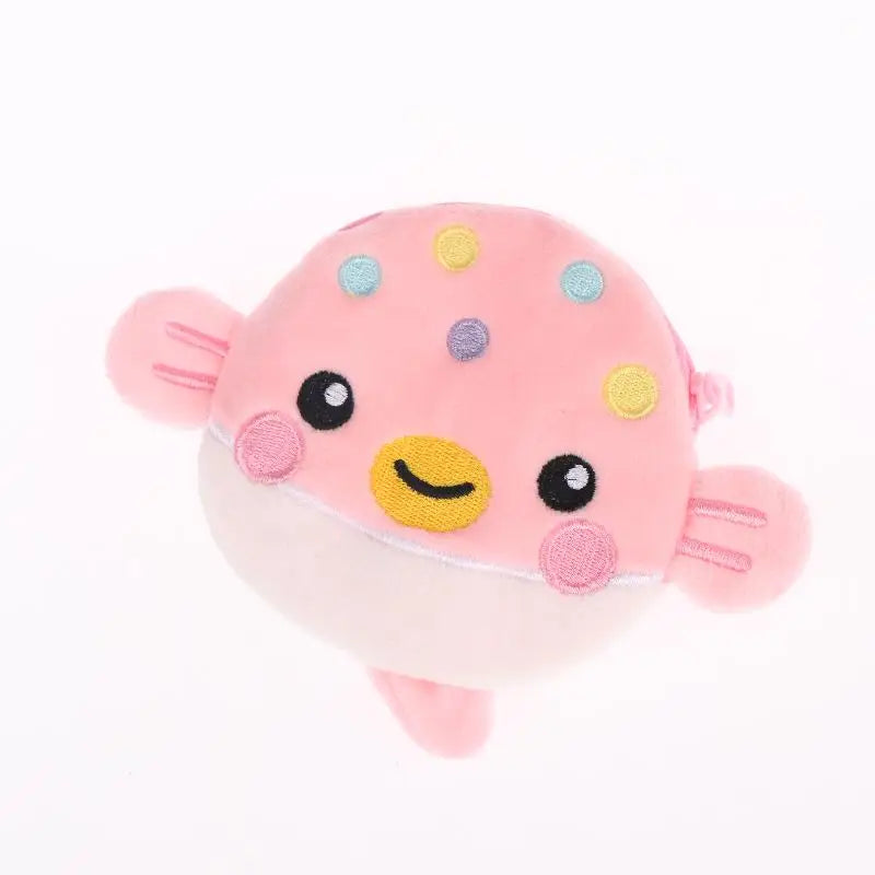 Cute Pufferfish Plush Mini Coin Purse – Zipper Pouch Wallet