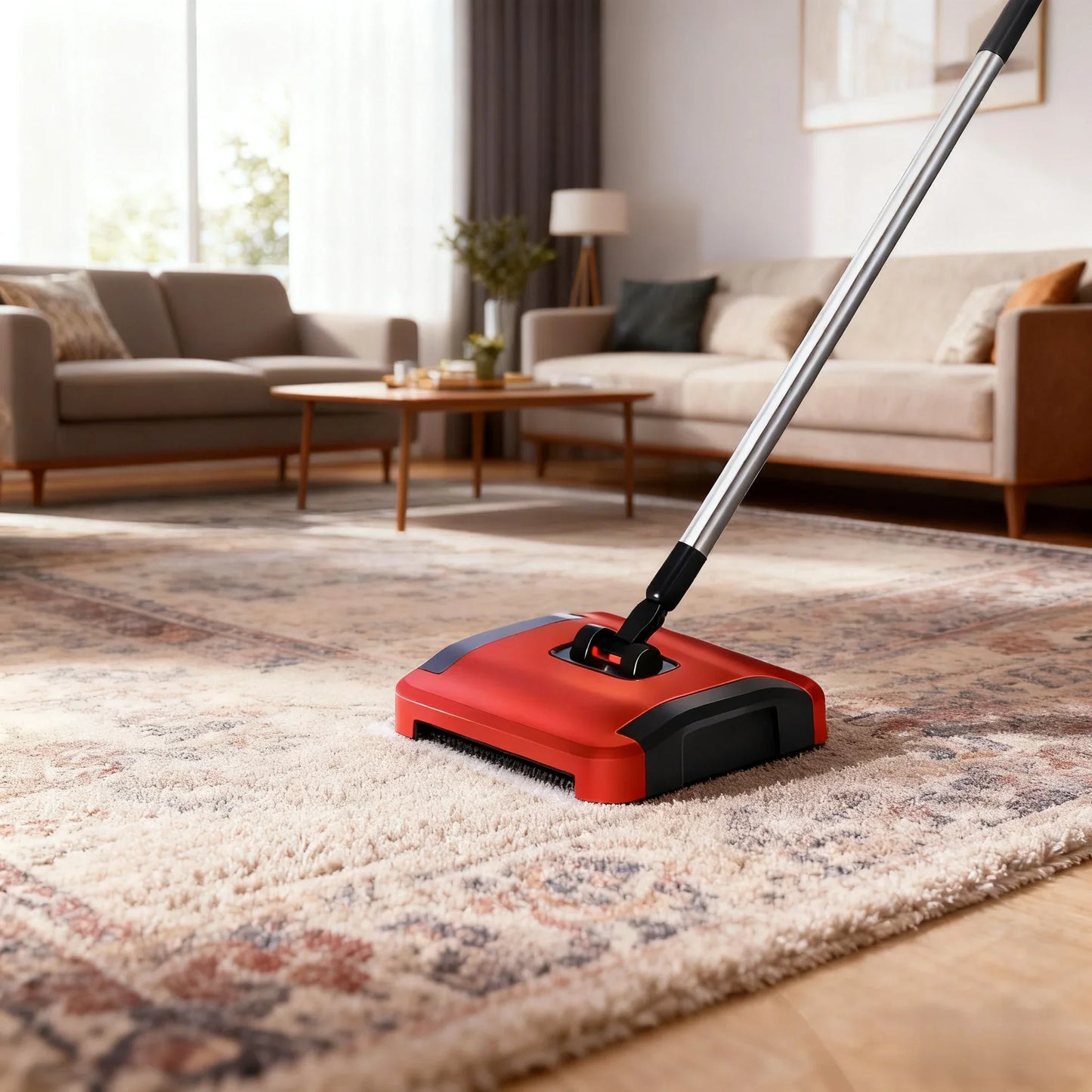 Hand Push Carpet Floor Sweeper – Pet Hair & Dust Cleaner