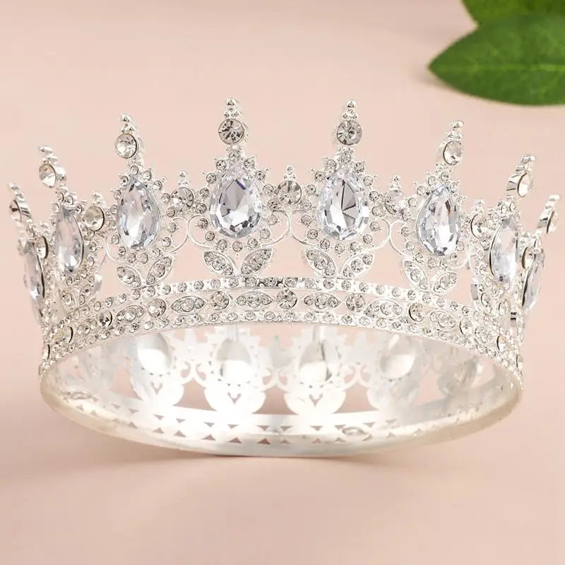 Crystal Crown Tiara Cake Topper – Princess Party & Wedding