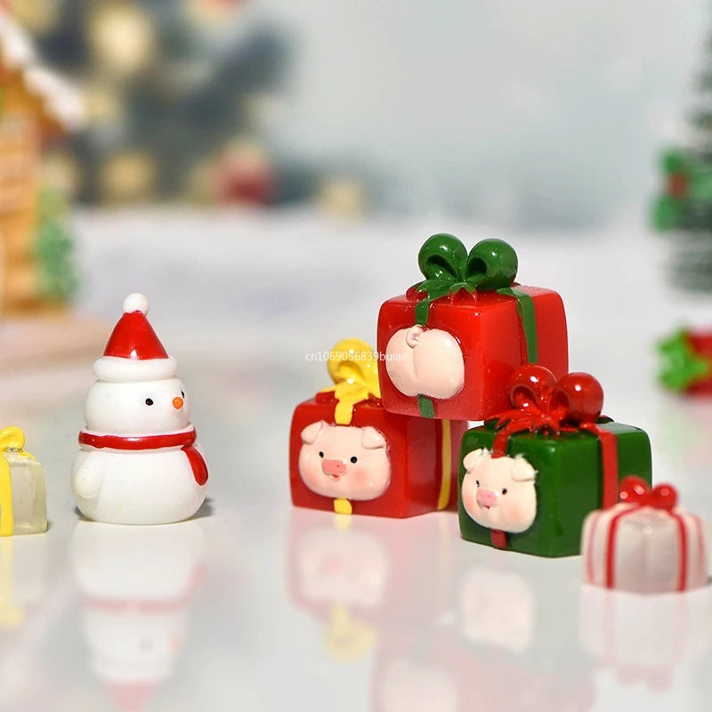 1Pcs Mini Christmas Decoration Santa Claus Snowman Moon Star Miniatures for Terrarium, Fairy Garden Figurines Home Decoration Peaceful Pleasures Health and Wellness