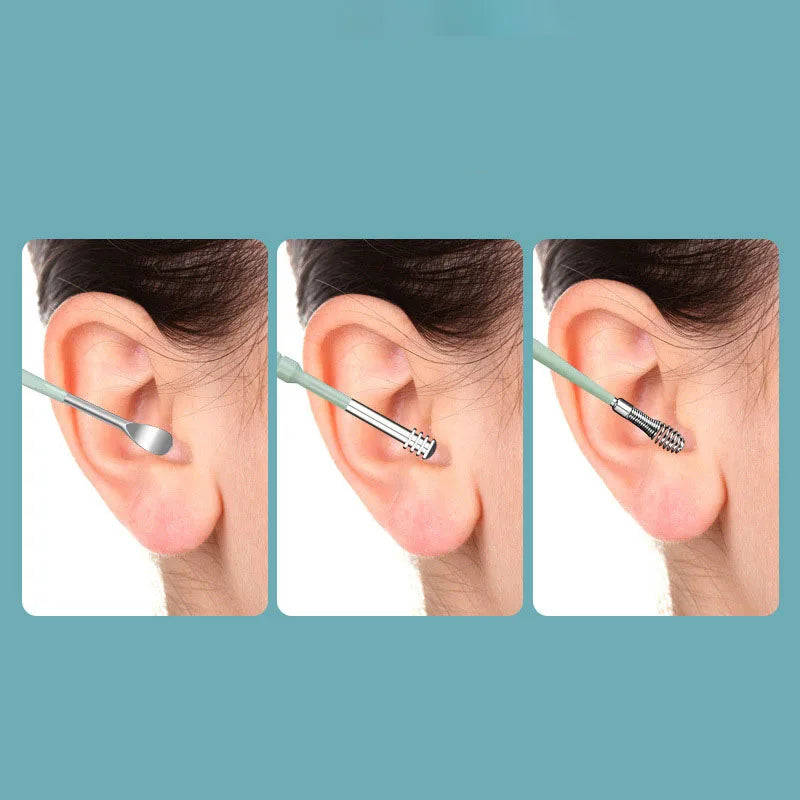 6pcs Ear Pick Earwax Removal Kit, Ear Cleansing Tool Set, Ear Curette Ear Wax Remover Tool With Storage Box, Ear Wax Cleaning To Peaceful Pleasures Health and Wellness