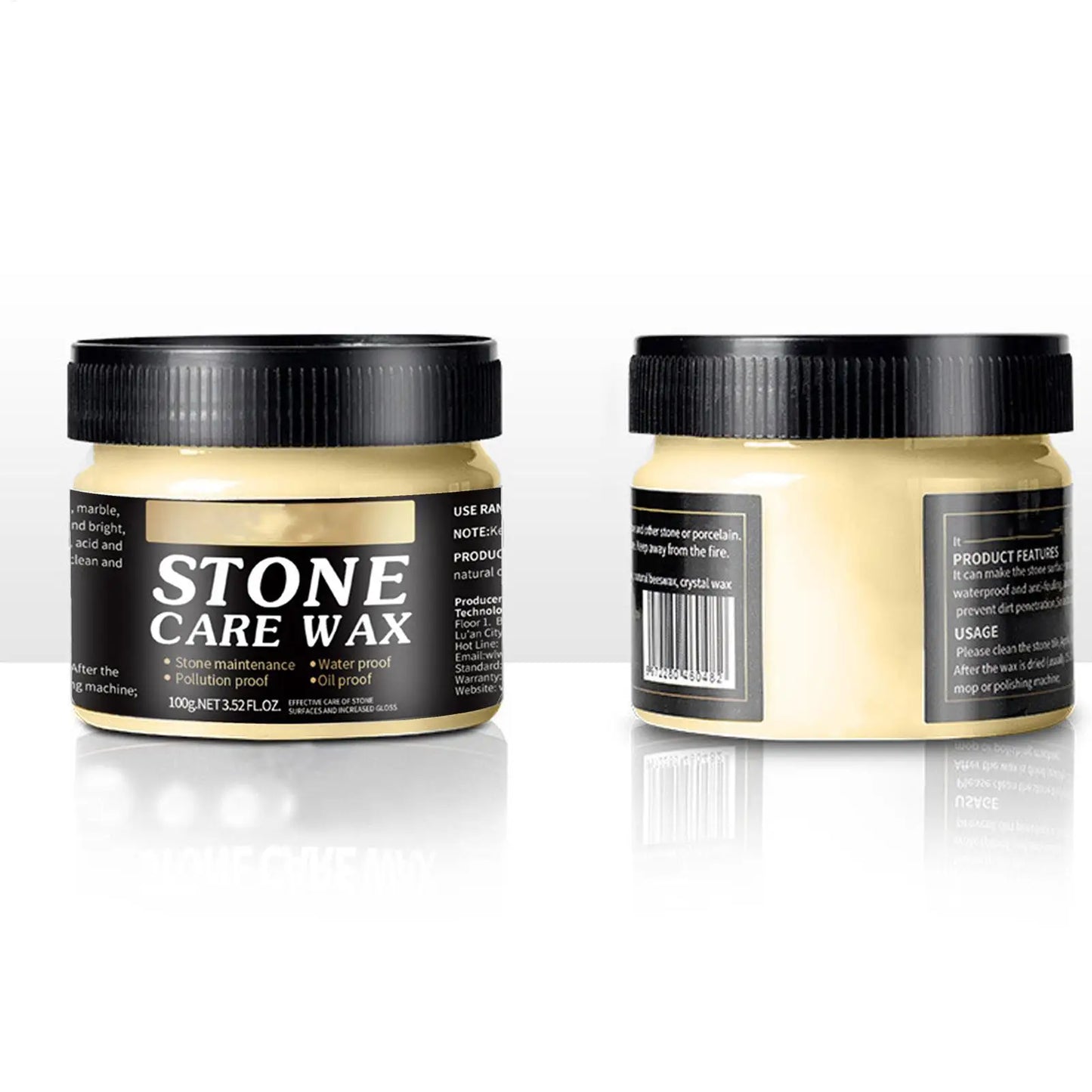 100g Marble Polish Paste Wax, Stone Restoration Shine Restorer for Quartz Tile Floor, Household Furniture Kitchen Care Peaceful Pleasures Health and Wellness