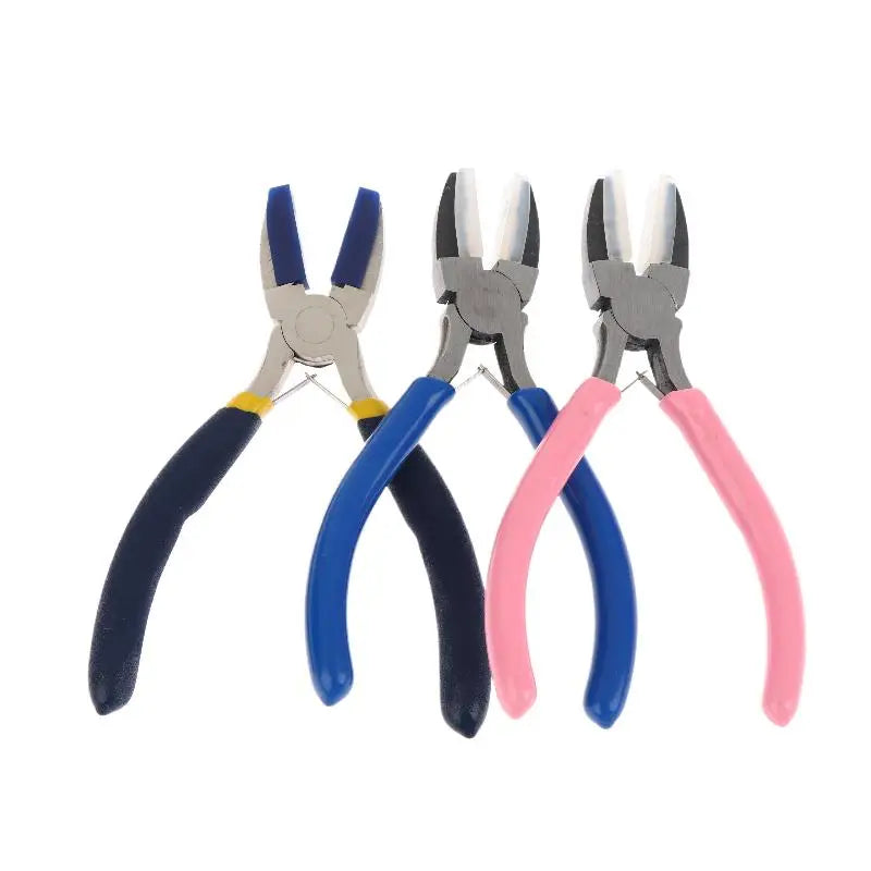 Non-slip PVC Handle Flat Nose Pliers Double Nylon Jaw Pliers Jewelry Plier Wire Straightentener Craft DIY Jewelry Making Peaceful Pleasures Health and Wellness