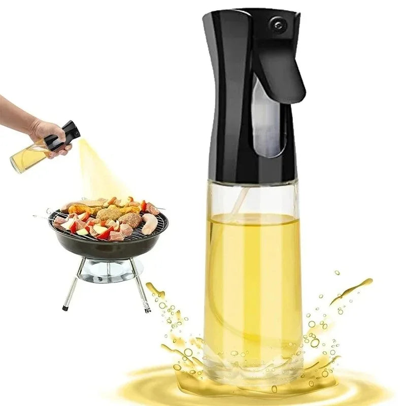 Multipurpose Oil Spray Bottle for Cooking and Grilling with Dropper Bottle, 200ml or 300ml Glass or Plastic Sprayer Dispenser Peaceful Pleasures Health and Wellness